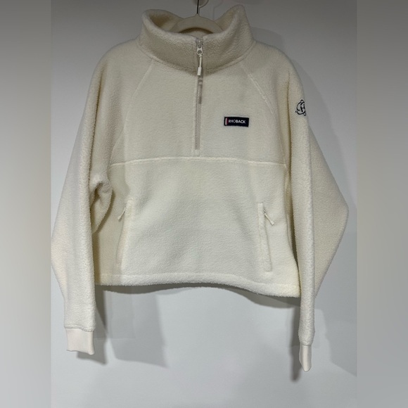 RhoBack Rivanna Ivory Fleece Pullover Womens NWT medium - Picture 1 of 8